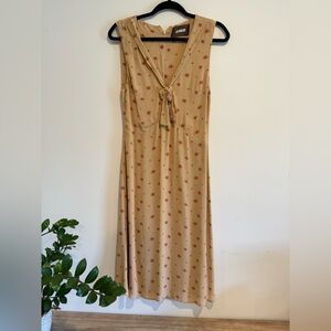 Reformation Beige Floral Midi Dress